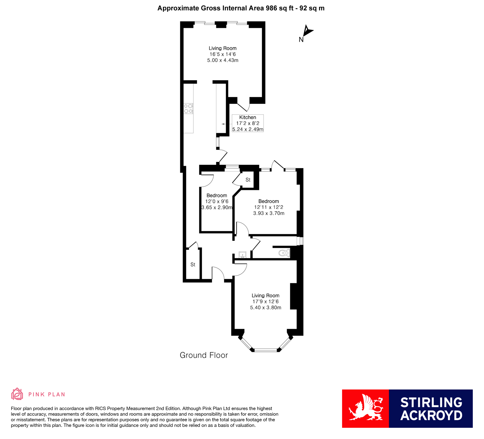 Flat 1, 42, Barrow Road, London floorplan