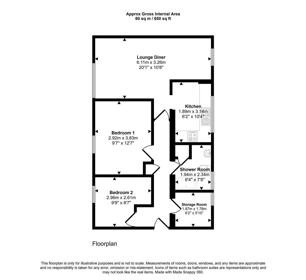 20, Lingfoot Place, Sheffield floorplan