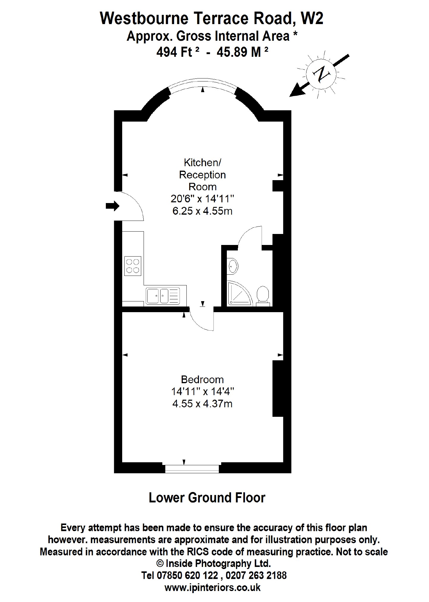 1 Bedrooms Flat to rent in Westbourne Terrace Road, London W2