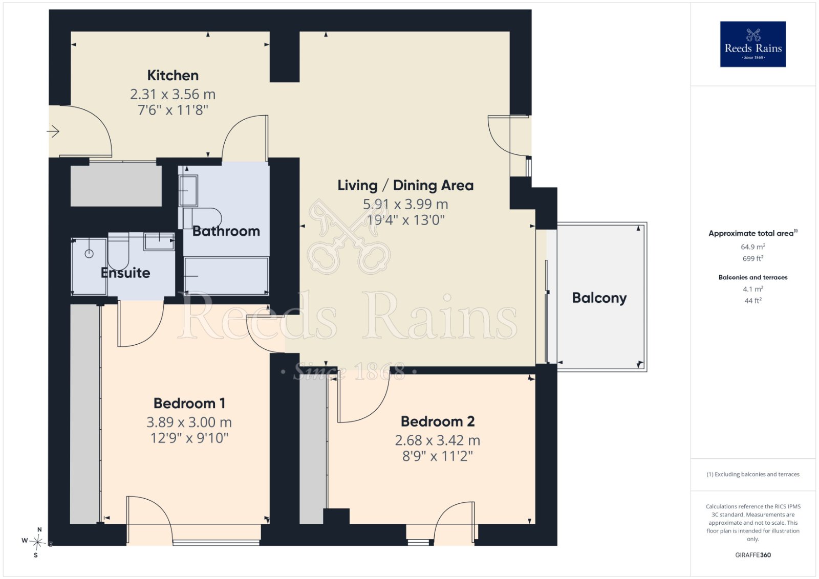 Apartment 603, Block C, 6, Marlstone Avenue, Salford floorplan