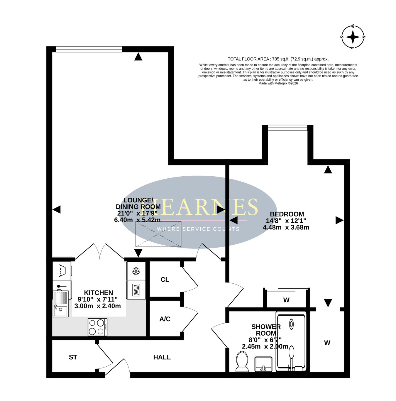 Flat 32 Renaissance, 2-4 Sandbanks Road, Poole floorplan