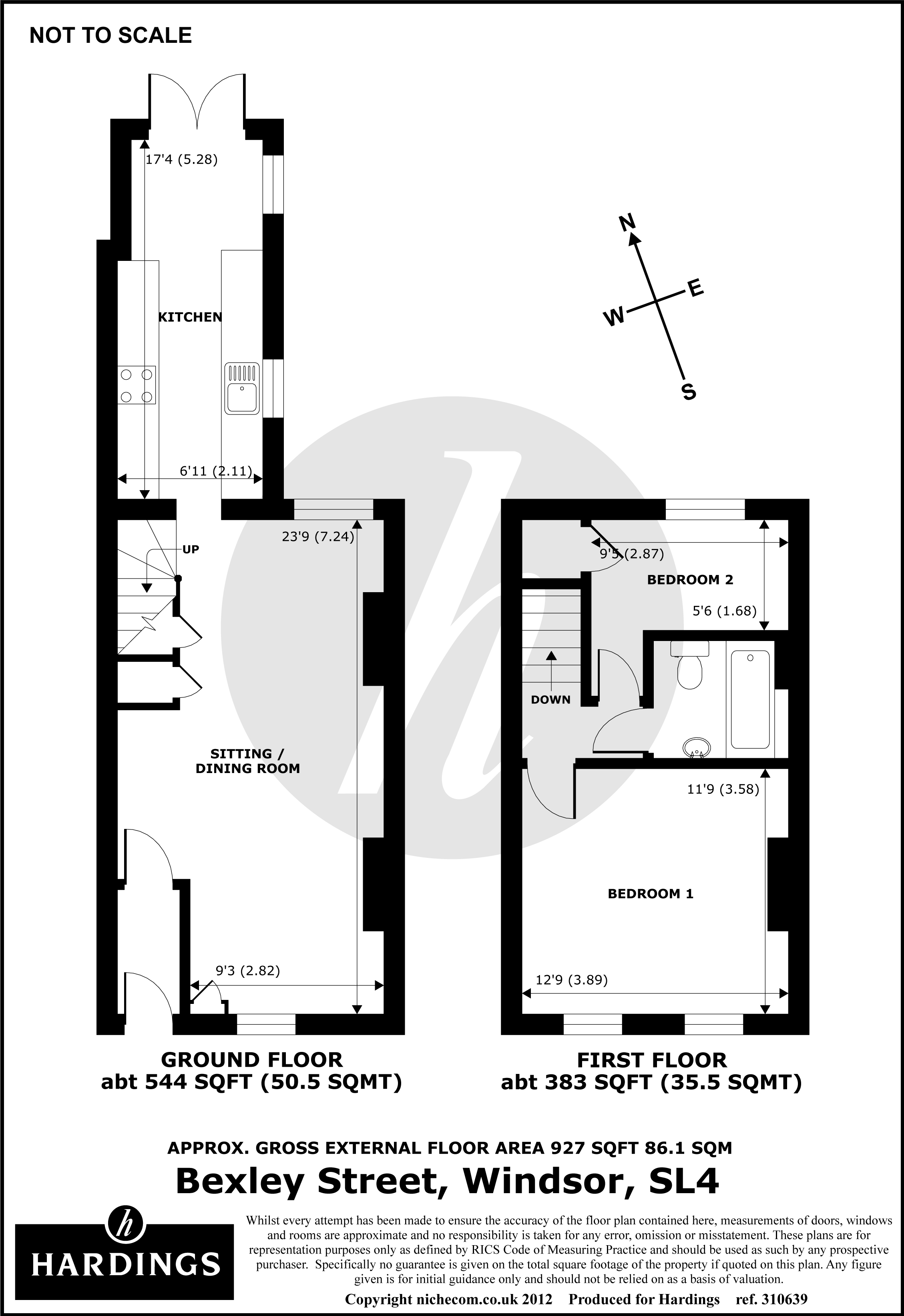 2 Bedrooms Terraced house to rent in Bexley Street, Windsor, Berkshire SL4