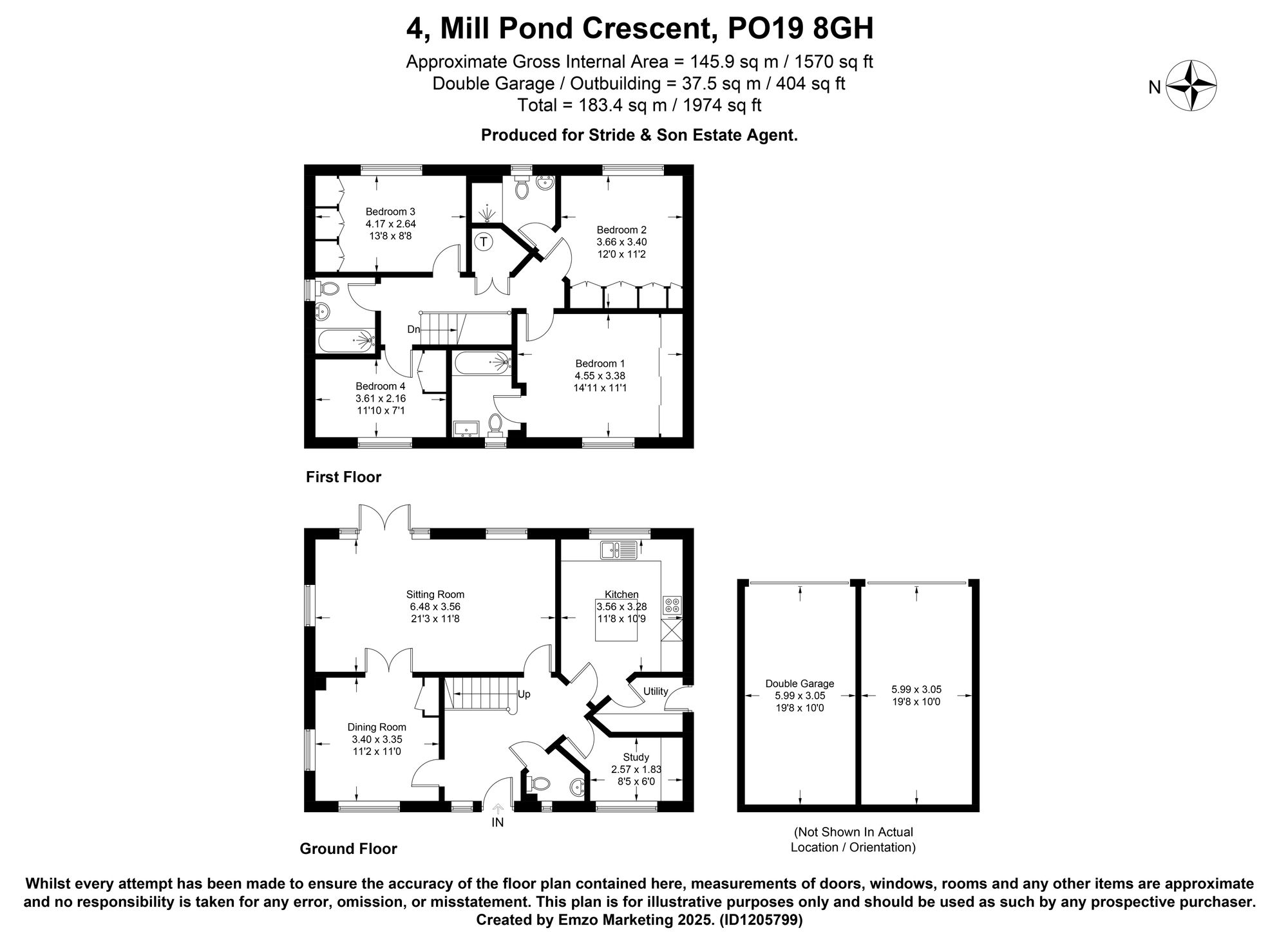 4 Mill Pond Crescent, Chichester floorplan