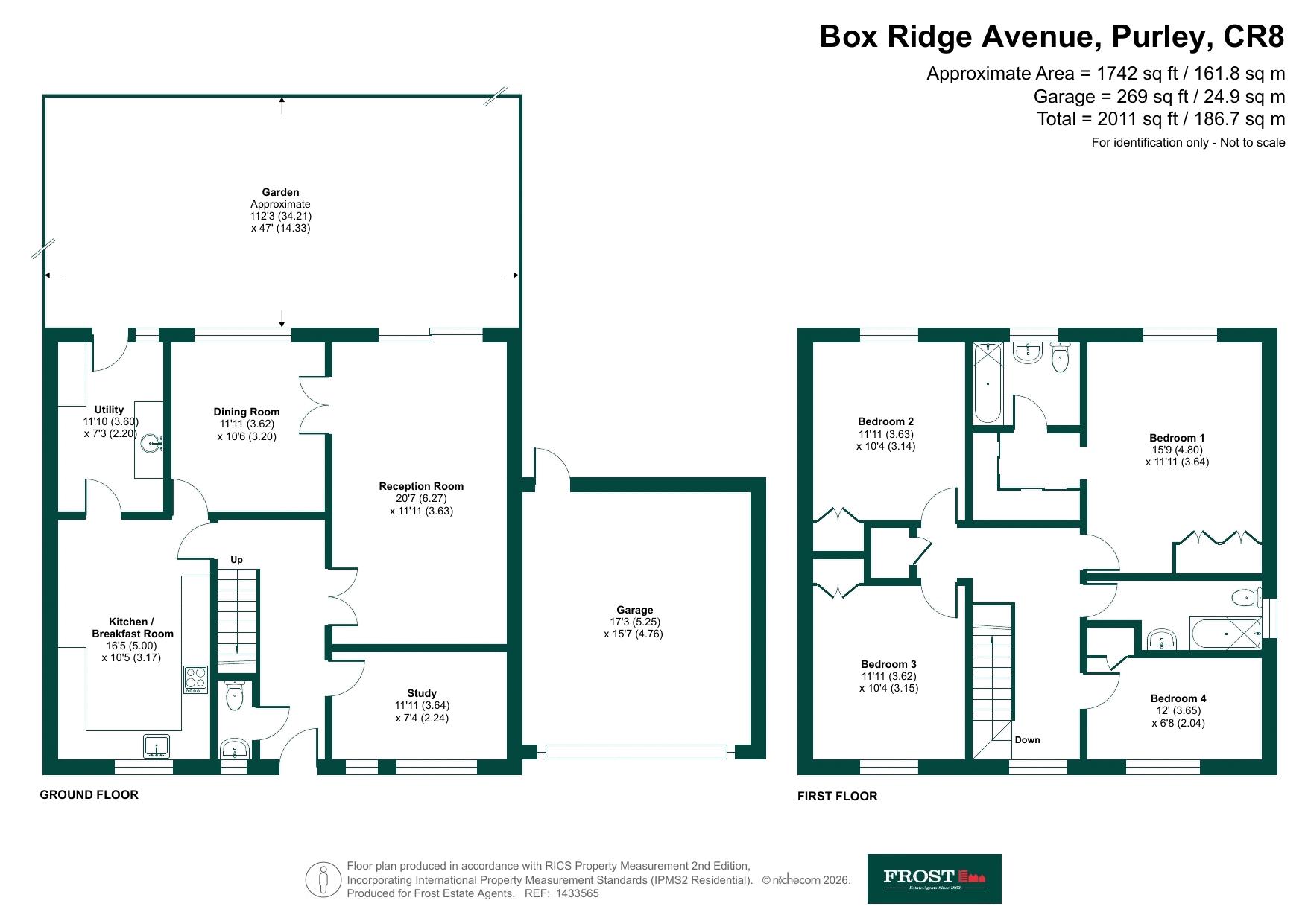 33, Box Ridge Avenue, Purley floorplan