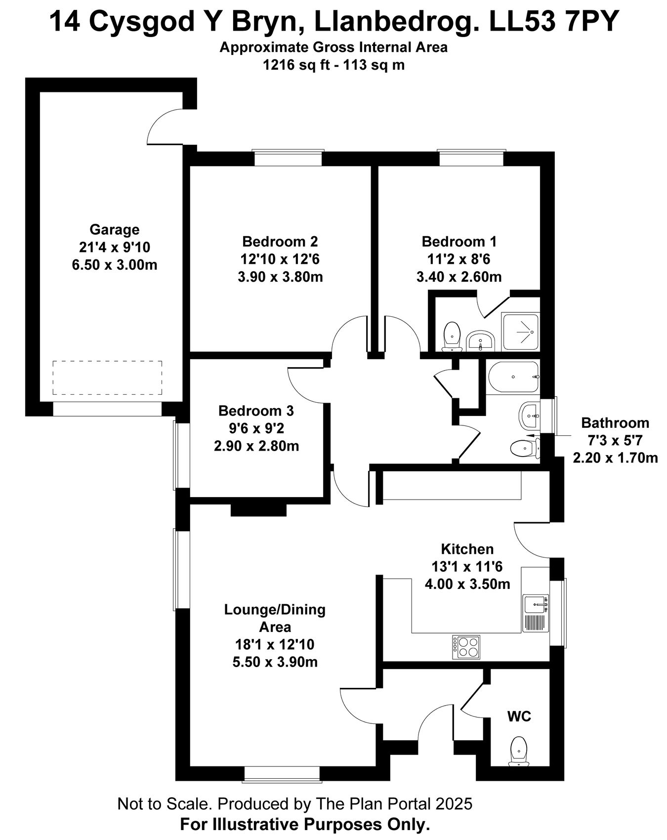 14, Cysgod Y Bryn, Pwllheli floorplan