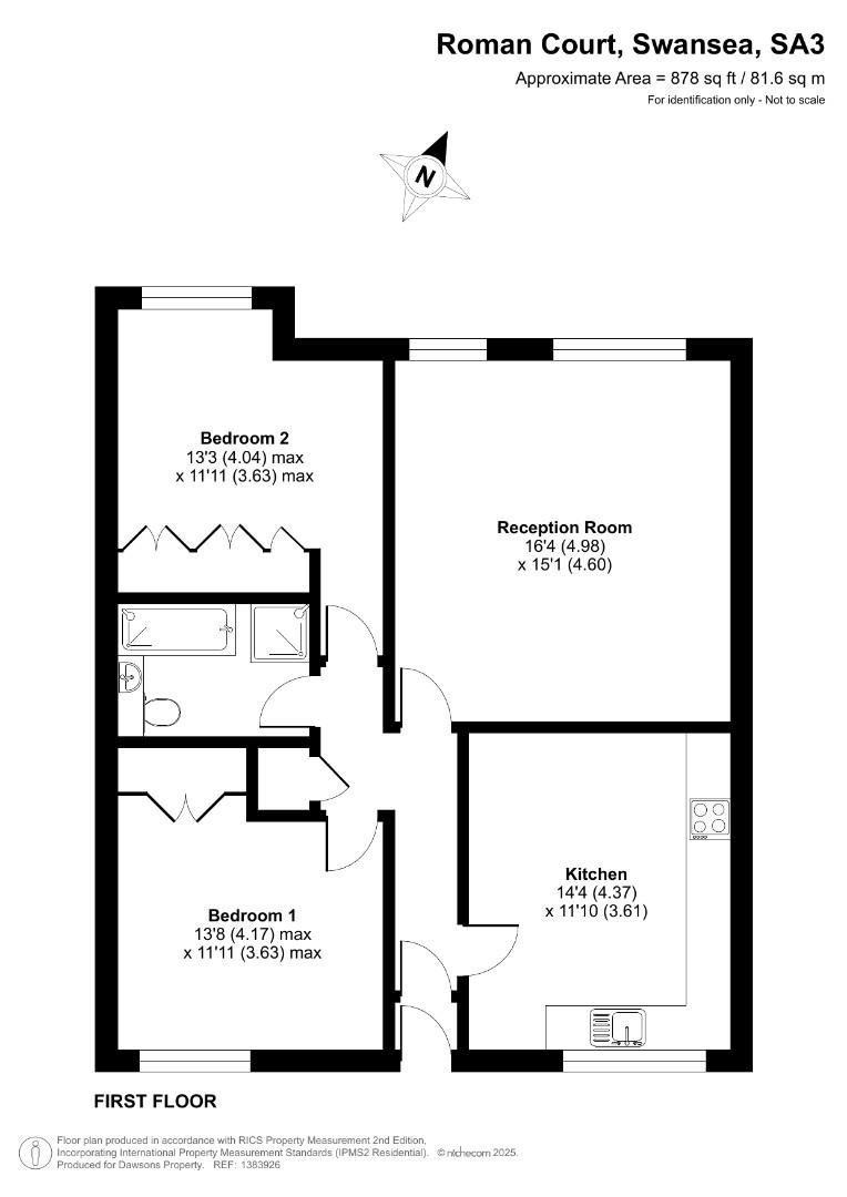 24, Roman Court, Swansea floorplan