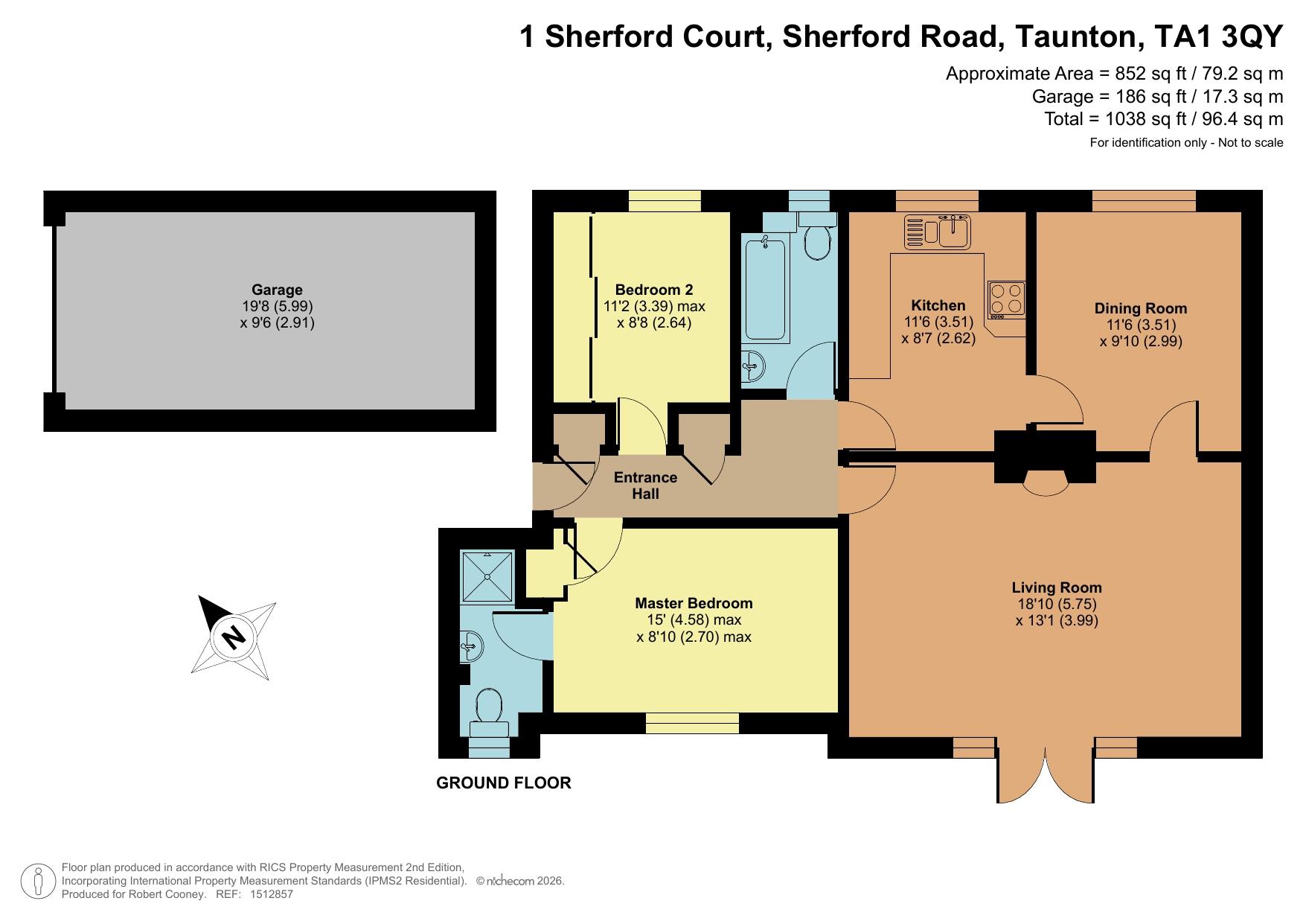 1 Sherford Court, Taunton floorplan