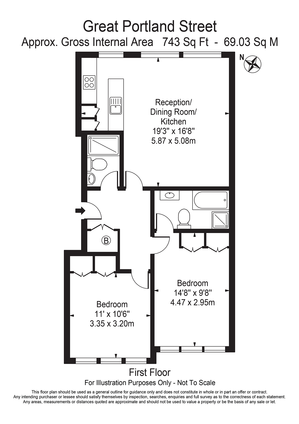 2 Bedrooms Flat to rent in Great Portland Street, London W1W