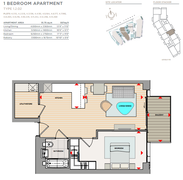 Duke of Wellington Avenue, Woolwich floorplan