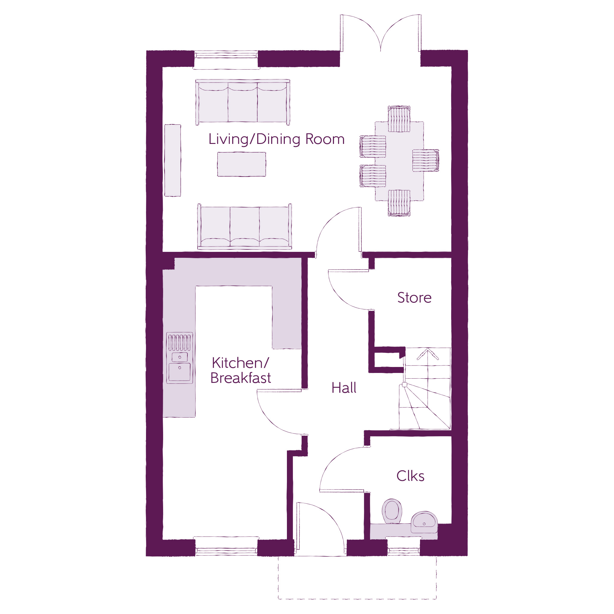107, Stoke Road, Desborough floorplan
