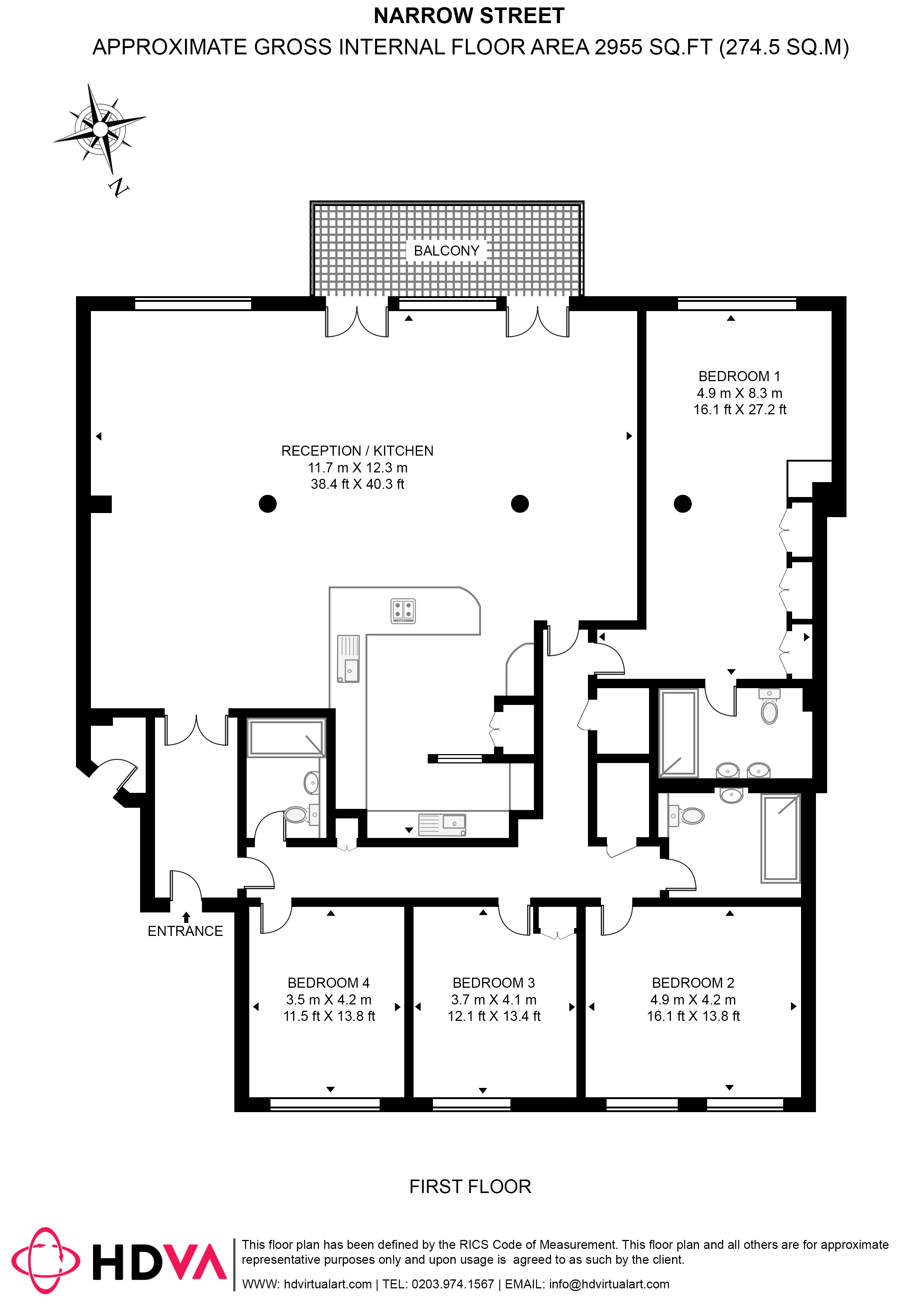 Flat 1, 28, Narrow Street, London floorplan
