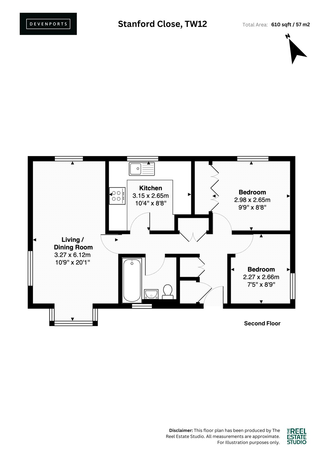43, Stanford Close, Hampton floorplan
