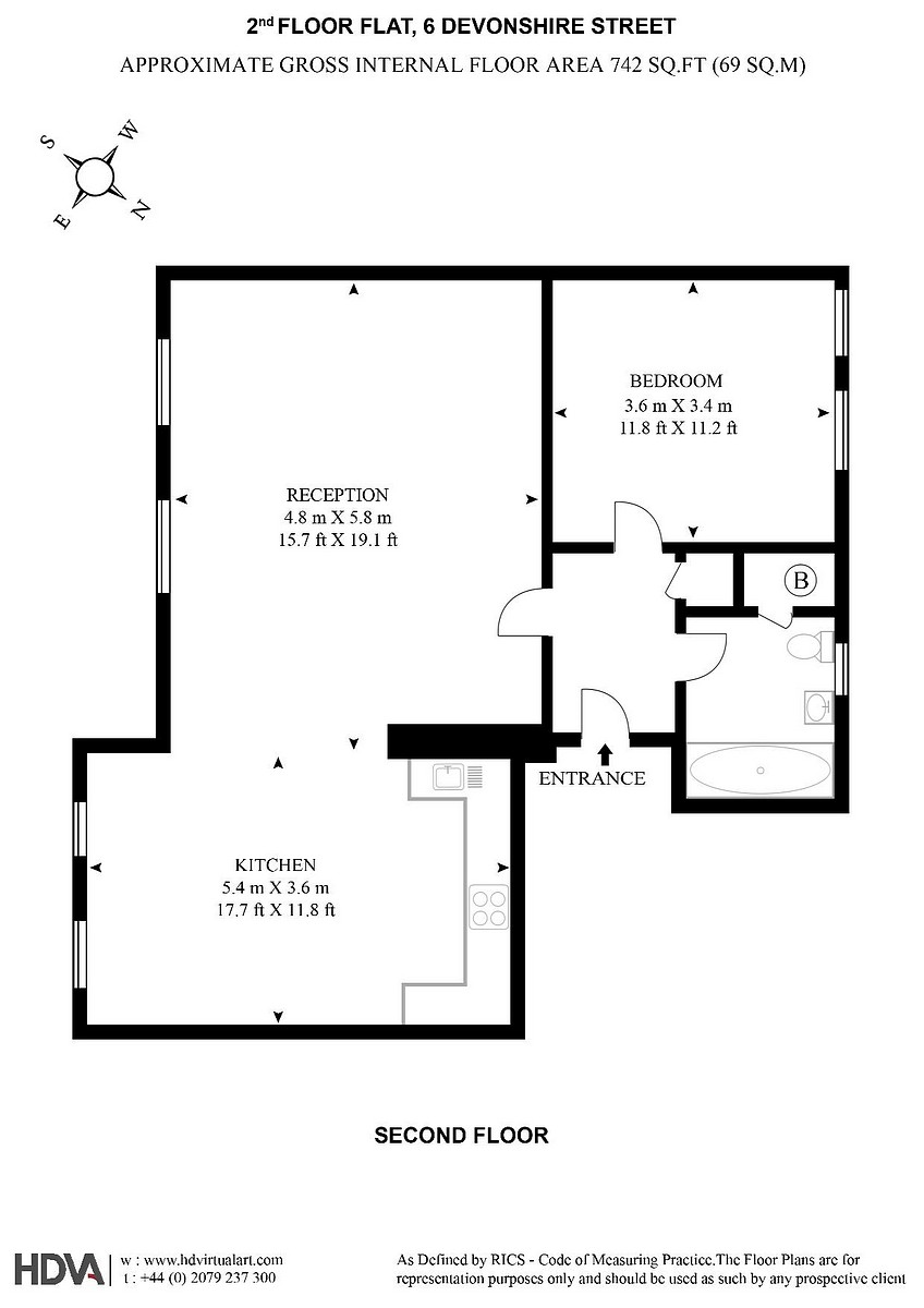 1 Bedrooms Flat to rent in Devonshire Street, Marylebone, London W1W