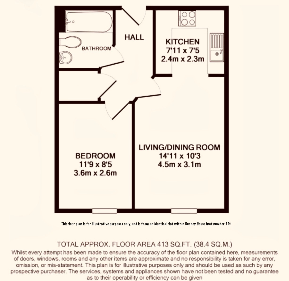 1 Bedrooms Flat to rent in Burney House, Highbury Drive, Leatherhead, Surrey KT22
