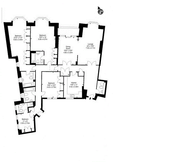 4 Bedrooms Flat to rent in Park Road, London NW8