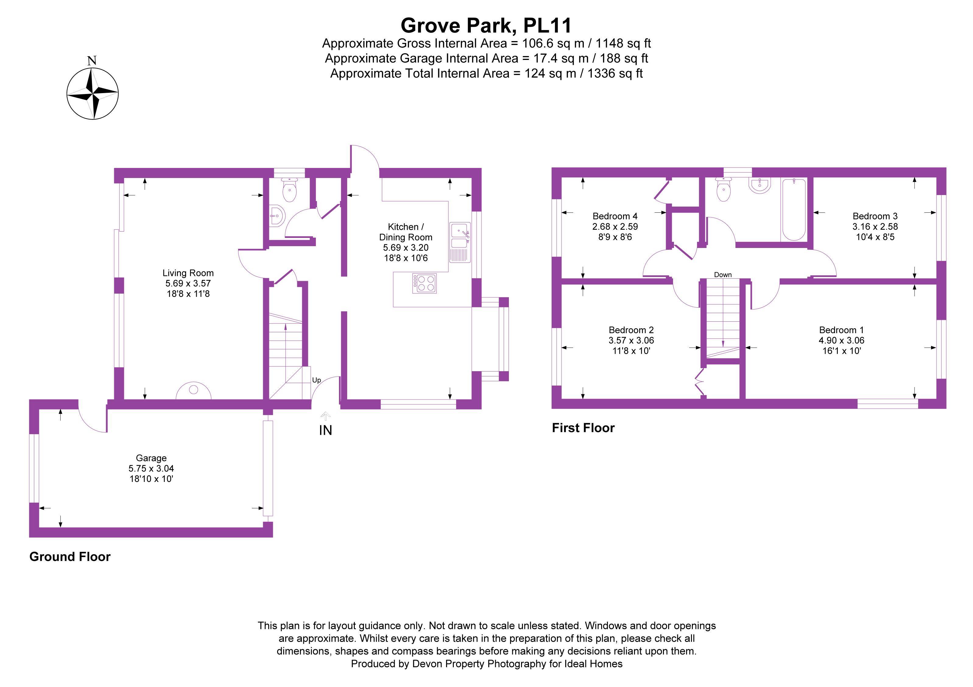 2, Grove Park, Cornwall floorplan