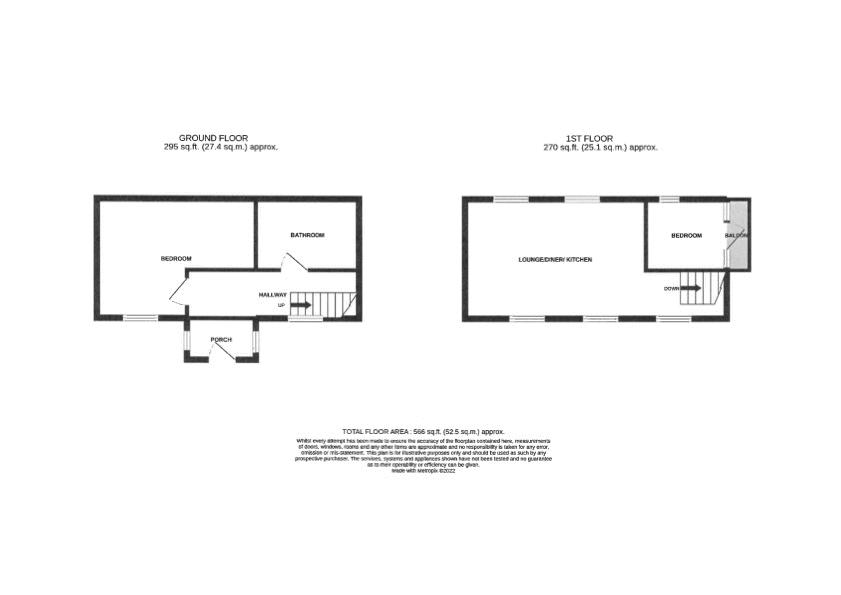 Harlequin Cottage, Abergele floorplan