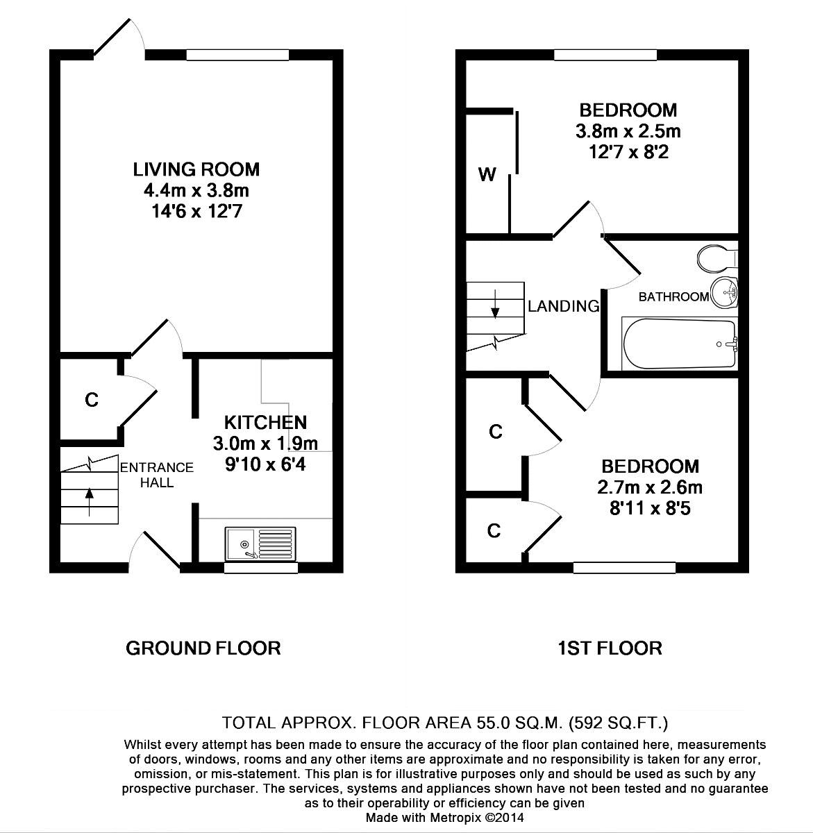 2 Bedrooms Terraced house to rent in Worcester Drive, Didcot OX11