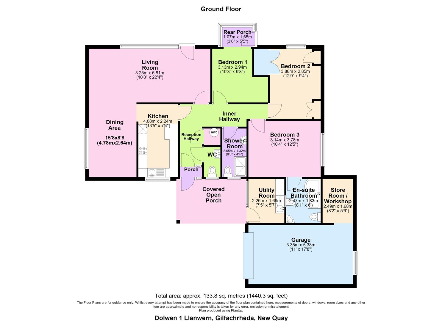 Dolwen, 1 Llanwern, New Quay floorplan