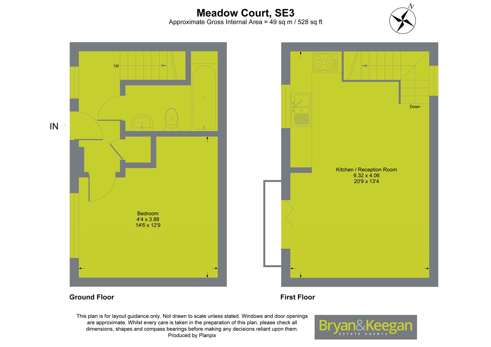 Canal Walk, Meadowcourt Road, London SE3, 1 bedroom terraced house for