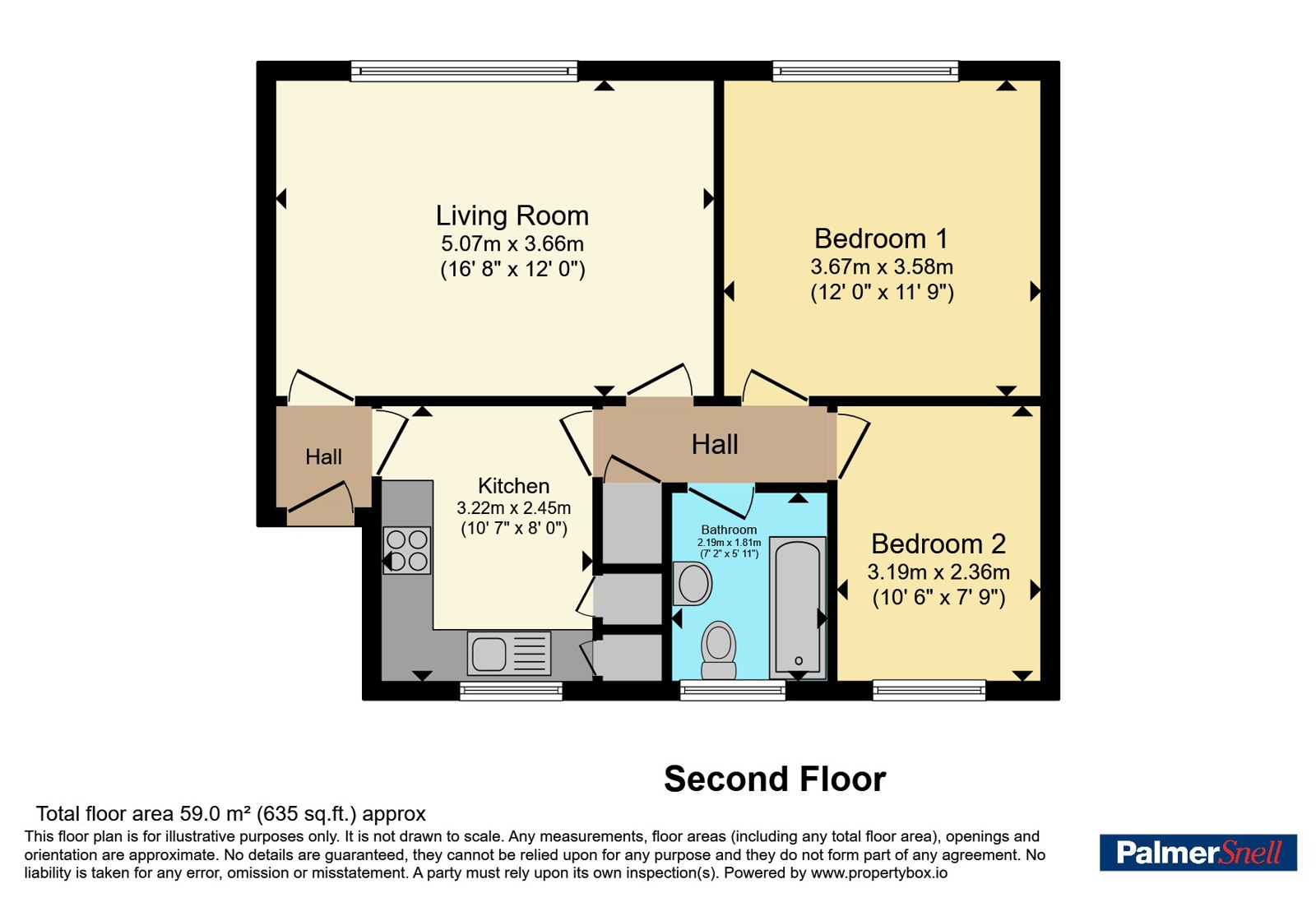 Flat 35, Redhill Court,, Portswood Drive, Bournemouth floorplan