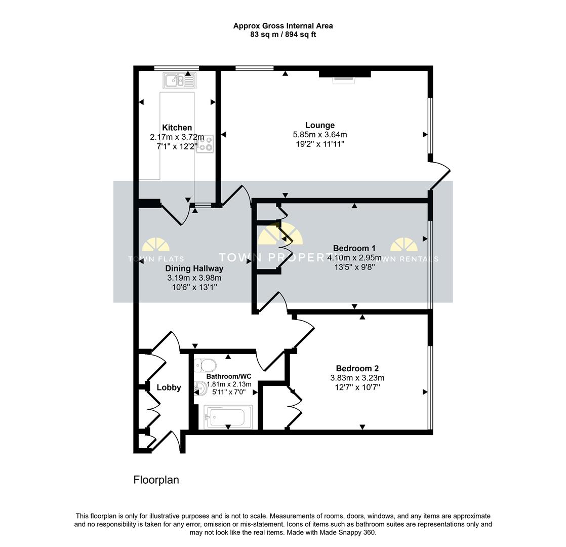 4, The Lawns, Hoo Gardens, Eastbourne floorplan