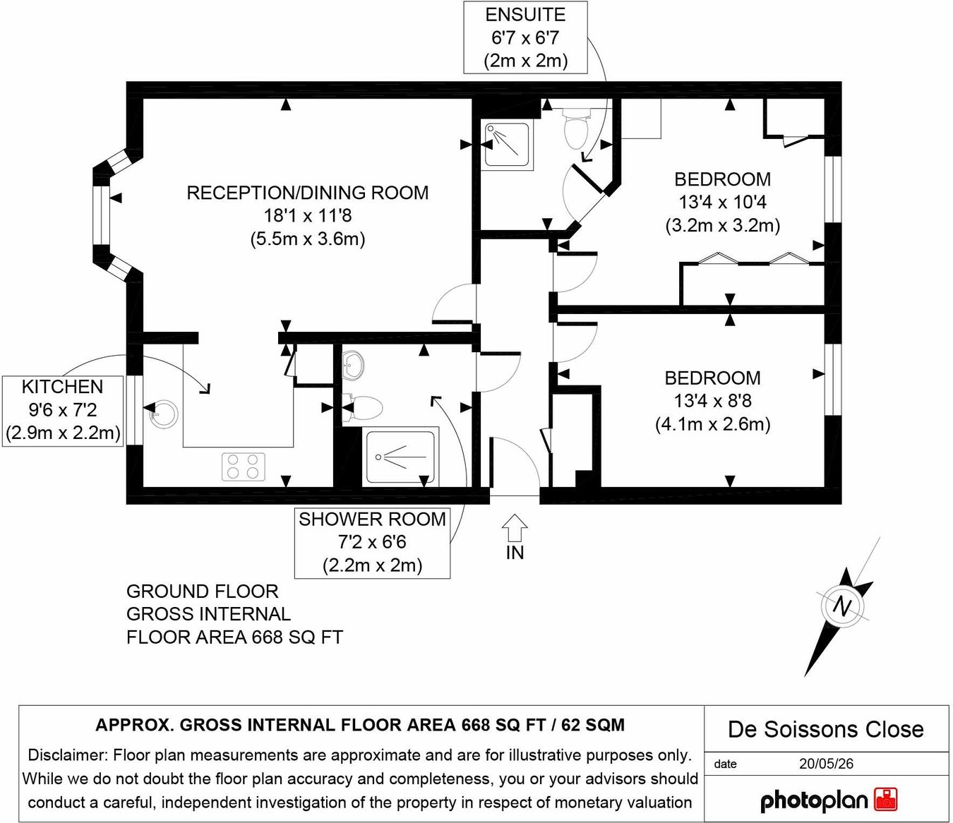 11, De Soissons Close, Welwyn Garden City floorplan