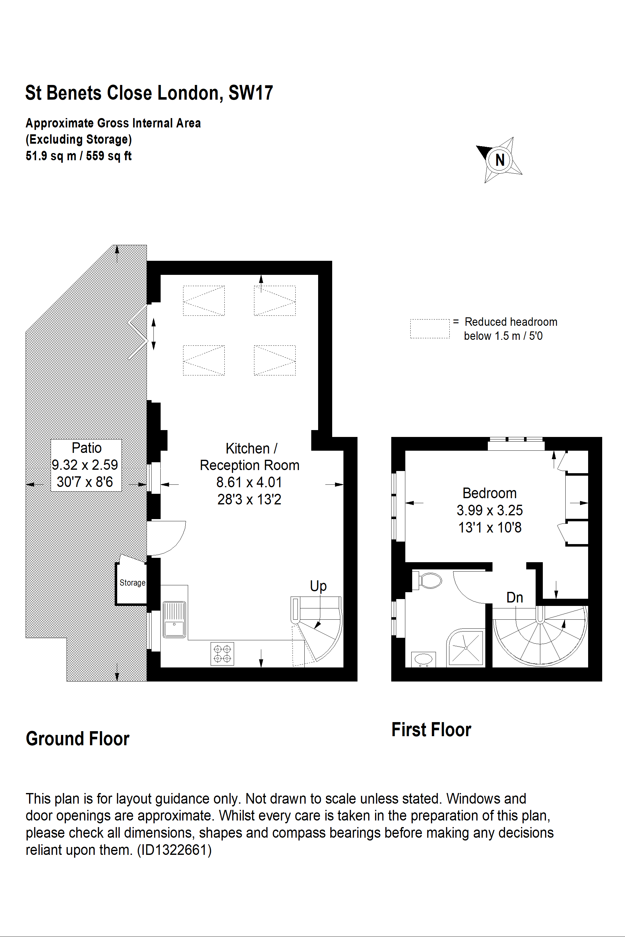 19, St. Benet's Close, London floorplan