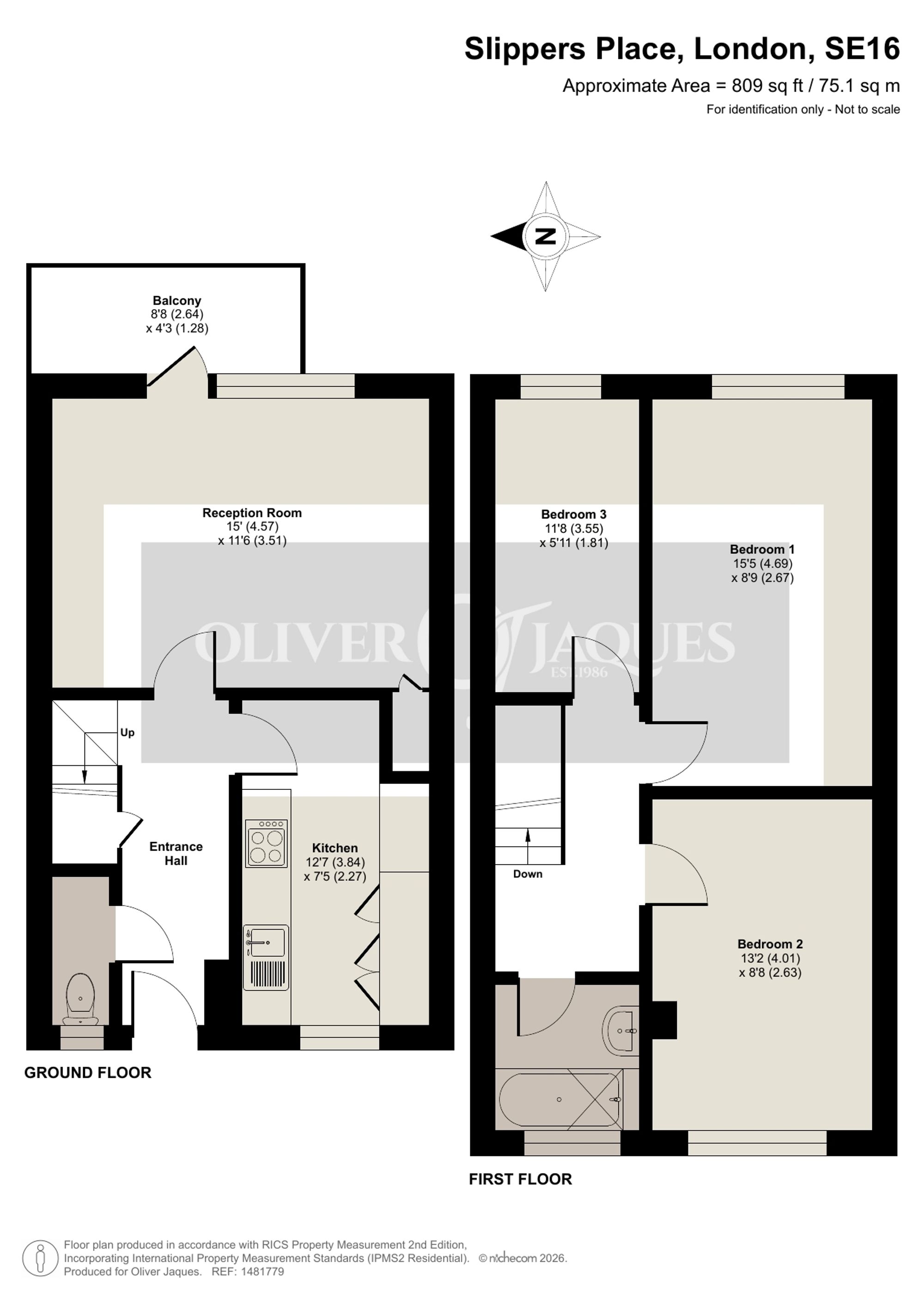 Flat 6, Cornick House Slippers Place, London floorplan