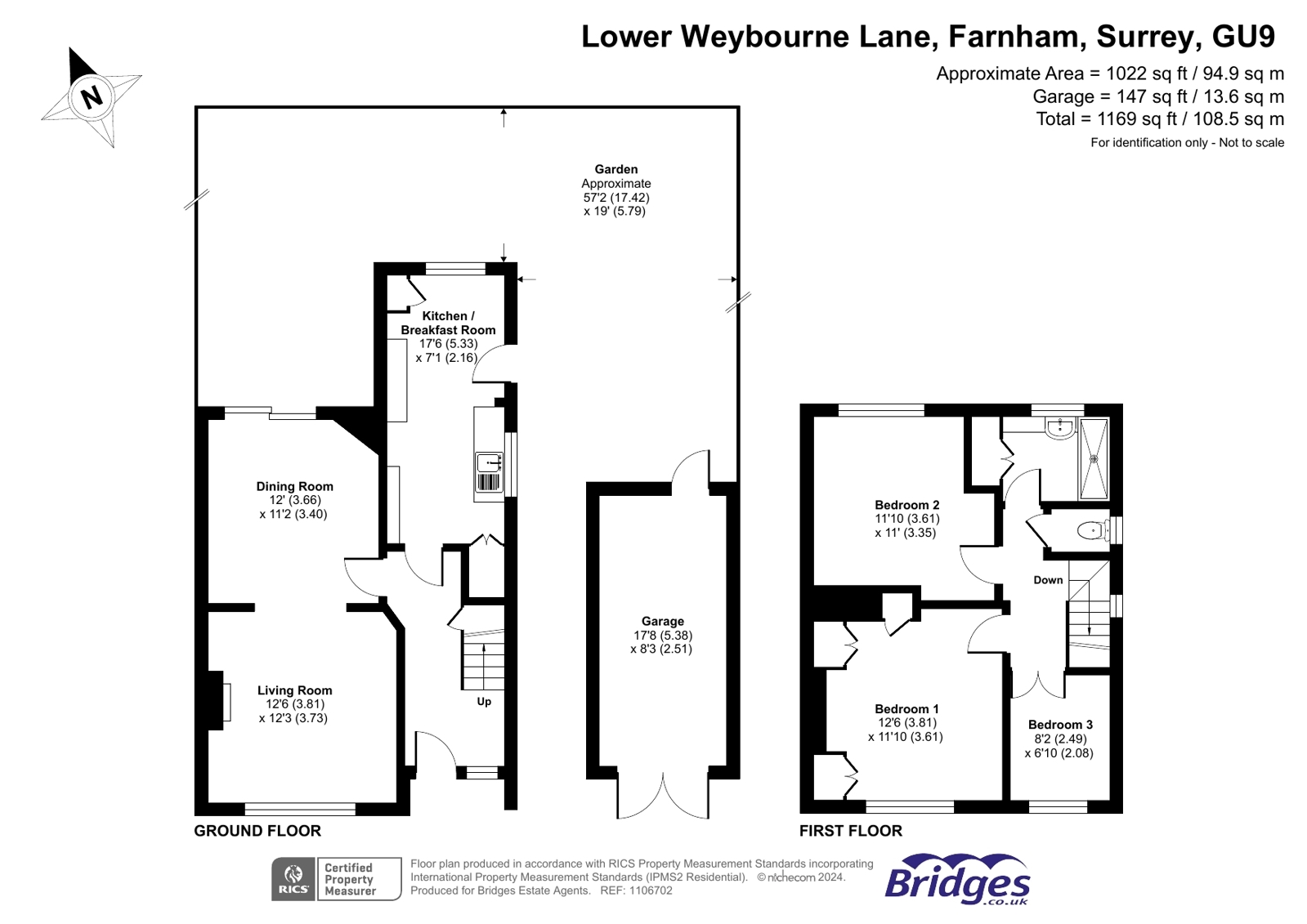 3 bed semidetached house for sale in Lower Weybourne Lane, Farnham