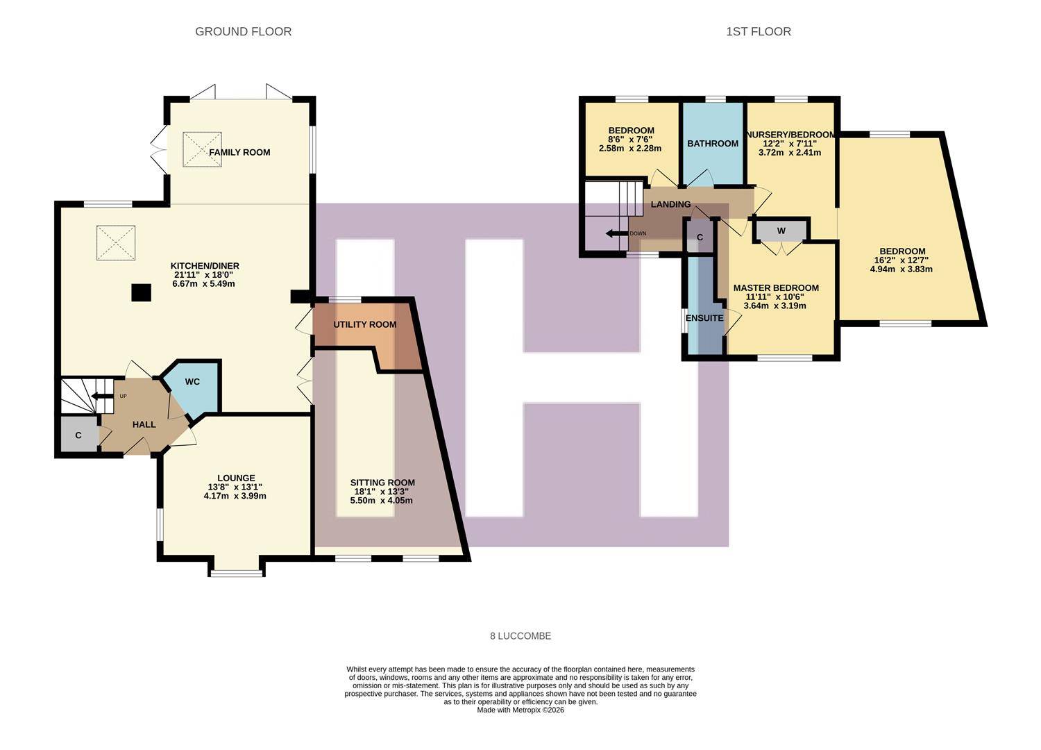 8, Luccombe Close, Stockton-On-Tees floorplan