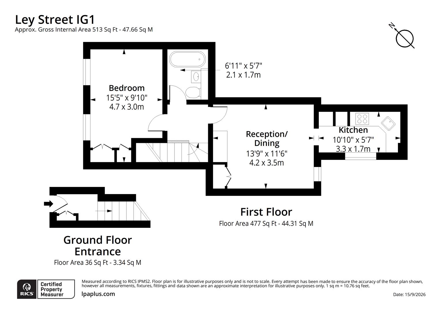 124, Ley Street, Ilford floorplan