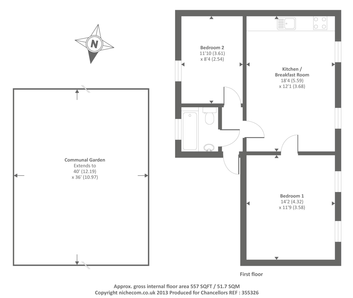 2 Bedrooms Flat to rent in Kings Road, Richmond TW10