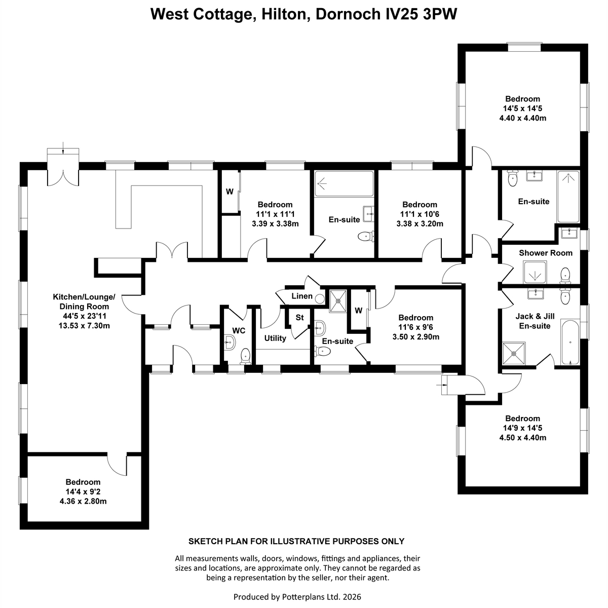 West, Cottage, Dornoch floorplan