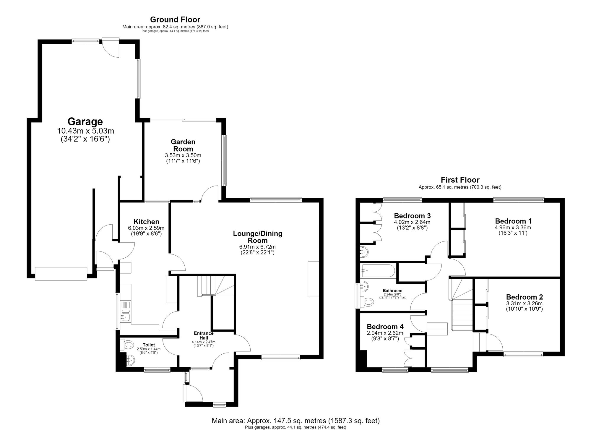 3 Huttles Green, Royston floorplan