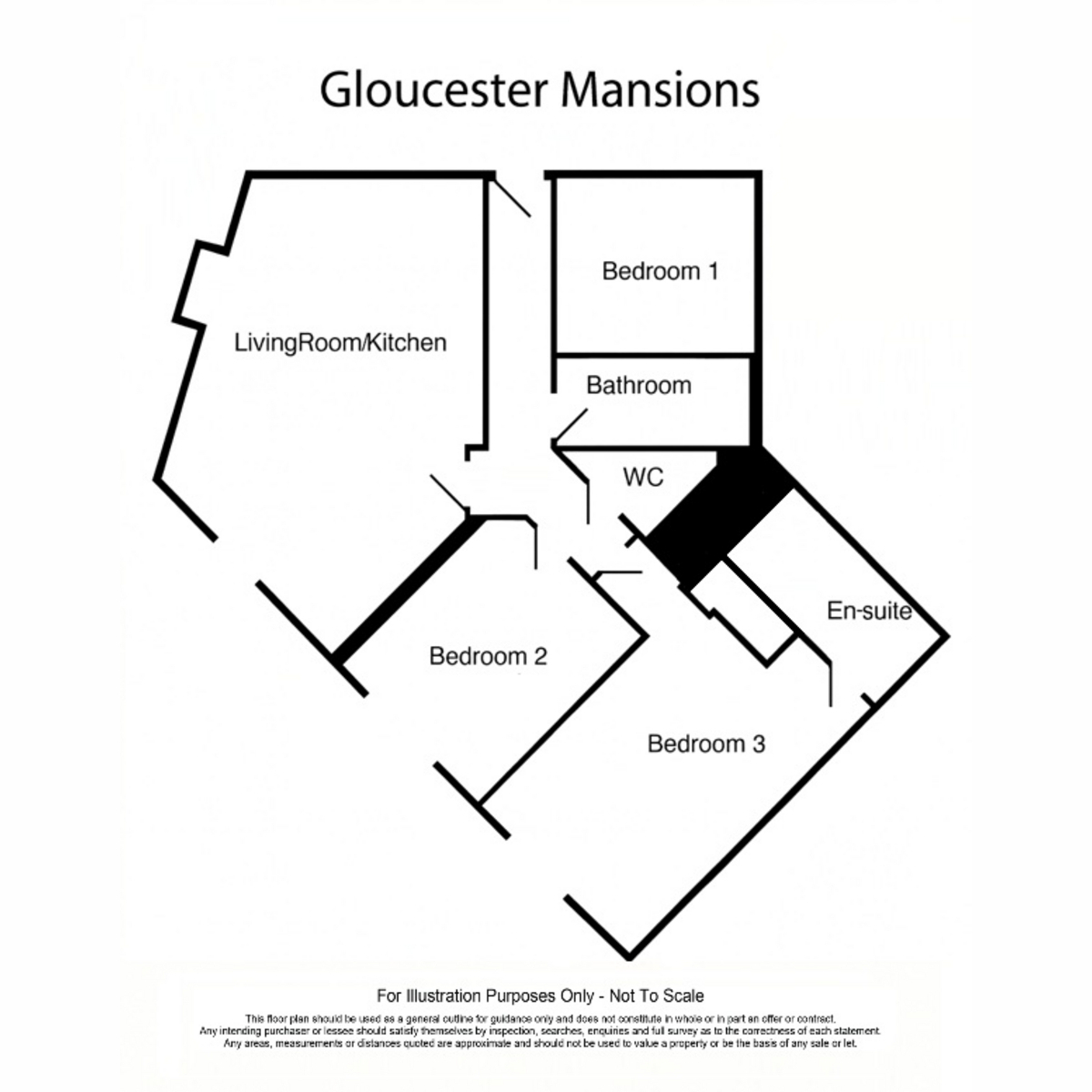 12a Gloucester Mansions, 140a, Shaftesbury Avenue, London floorplan