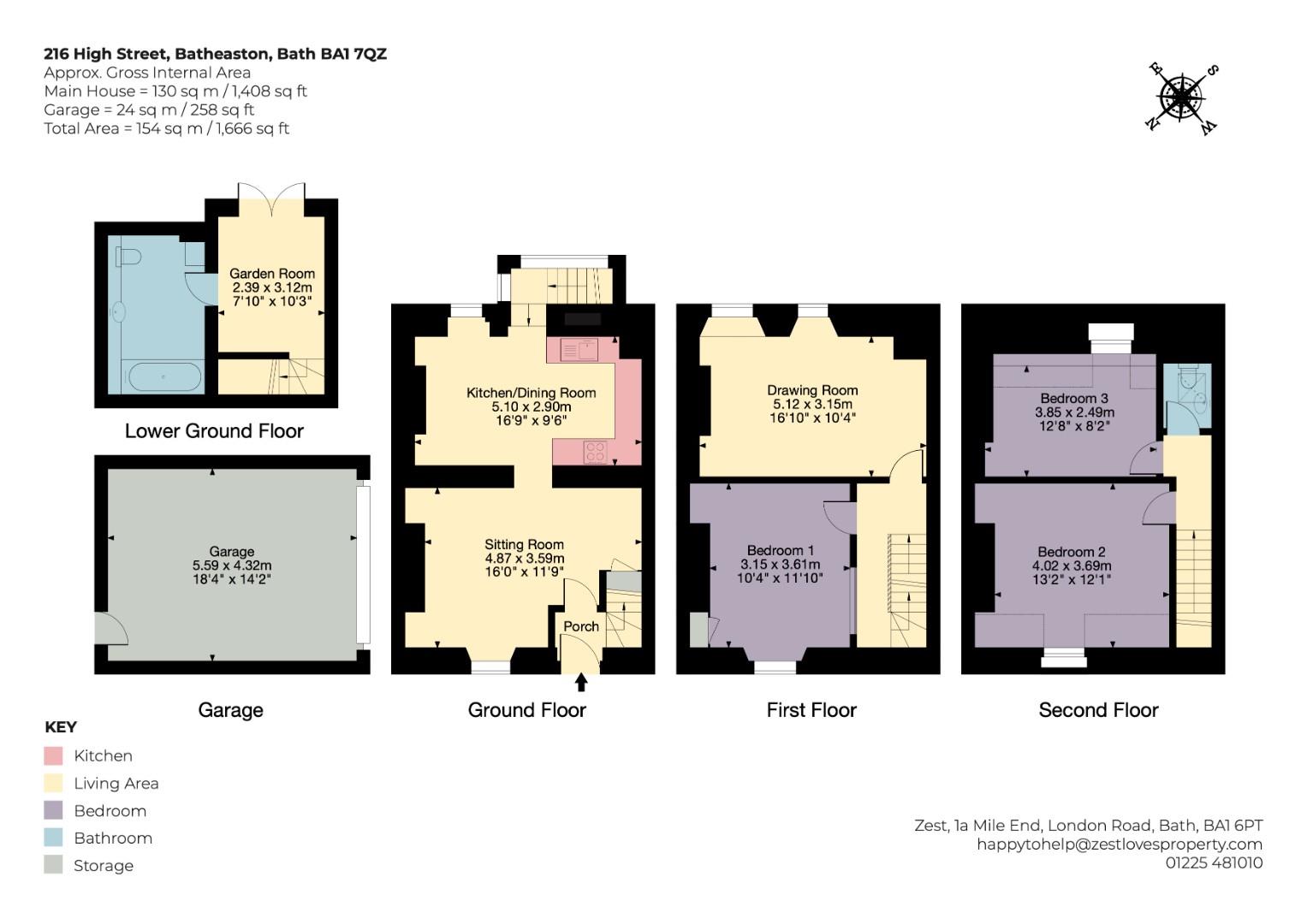 216, High Street, Bath floorplan