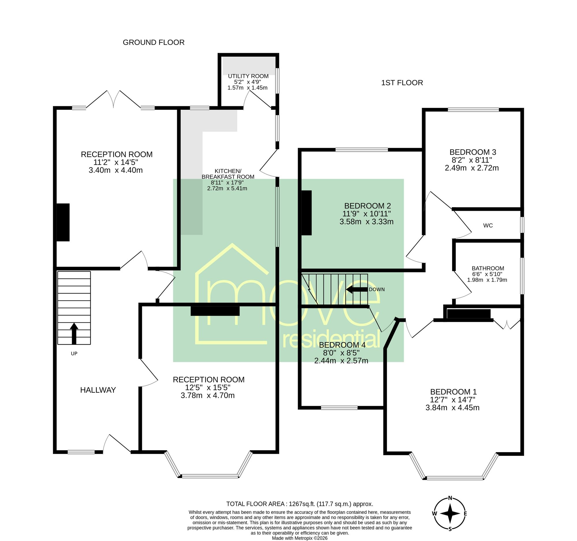 612 Woodchurch Road, Prenton floorplan