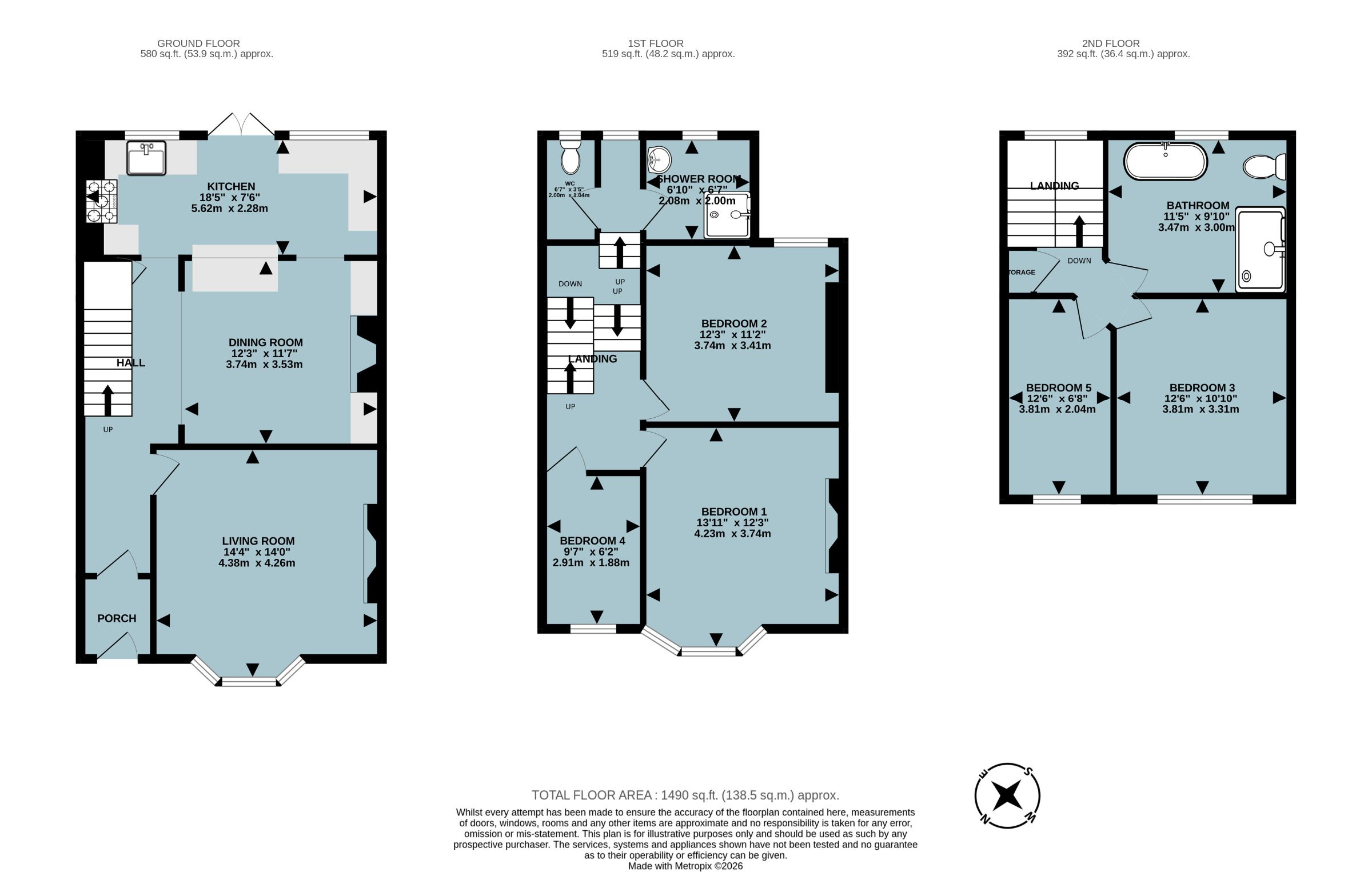 2 Langleigh Terrace, Ilfracombe floorplan