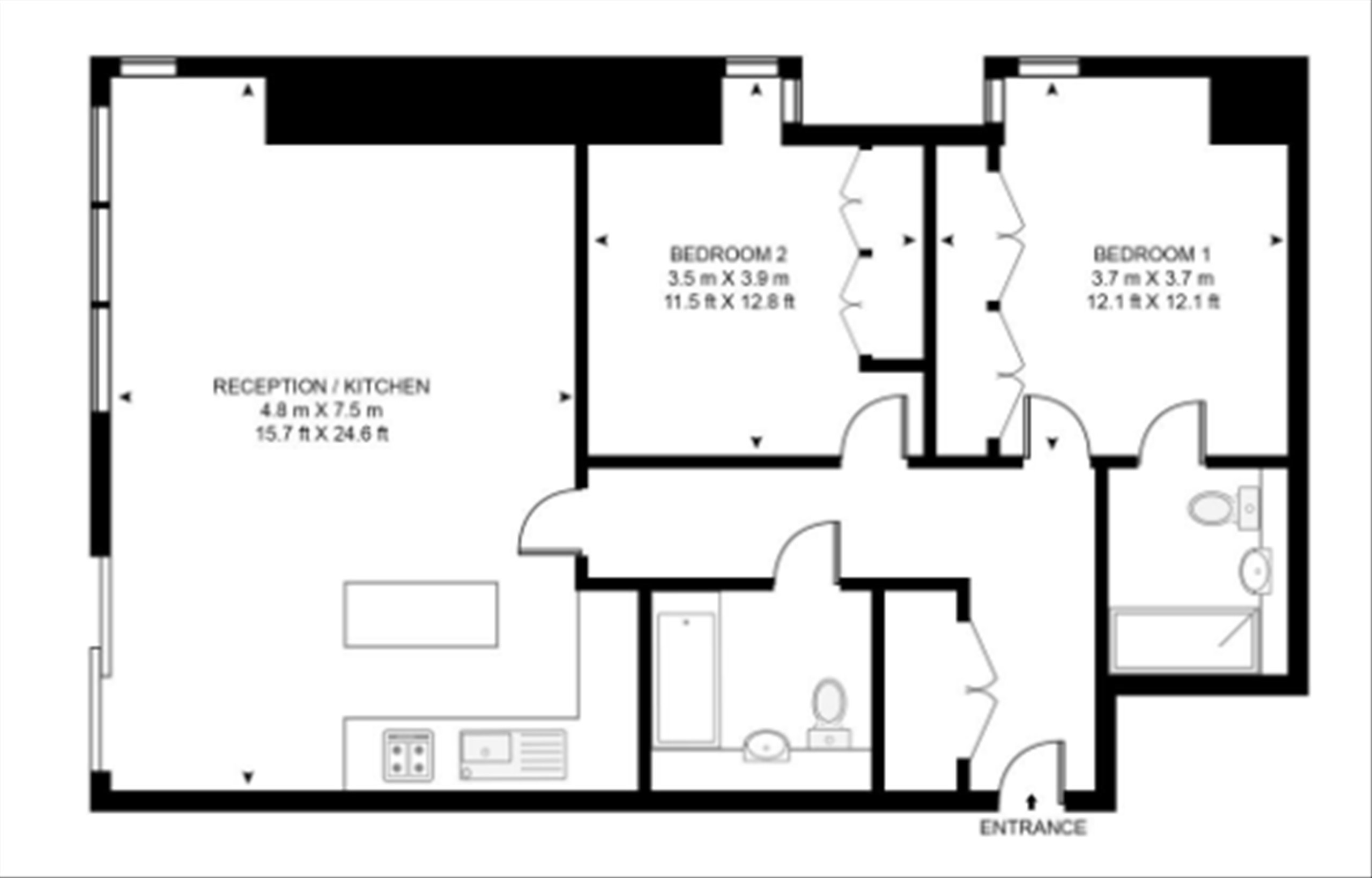 Apartment 6113, 10, Marsh Wall, London floorplan
