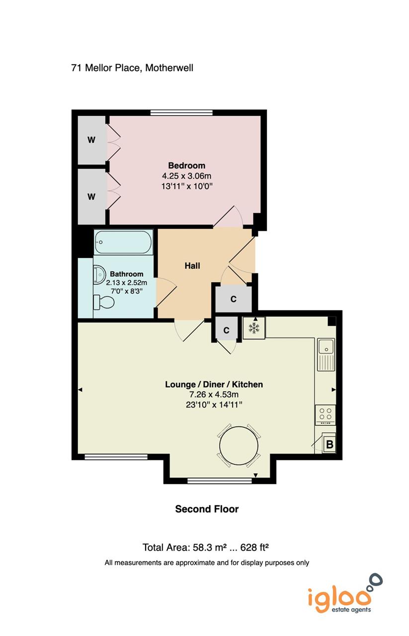 71, Mellor Place, Motherwell floorplan