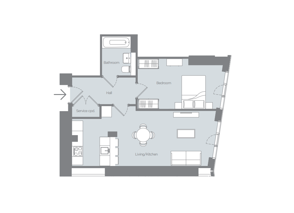 A47, The Residences  West Tower, 371 Deansgate,, Manchester floorplan
