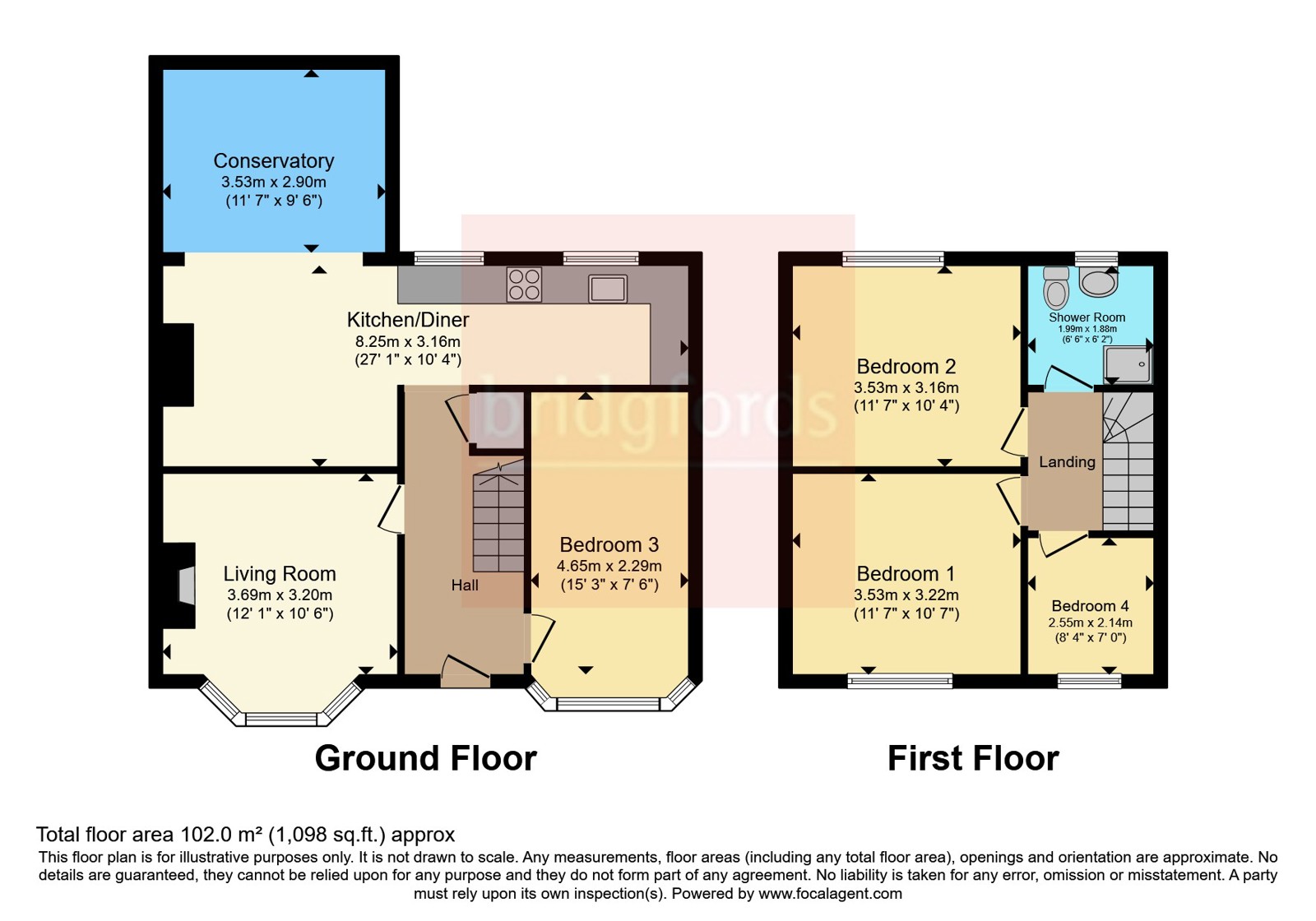 200, Hood Lane North, Warrington floorplan