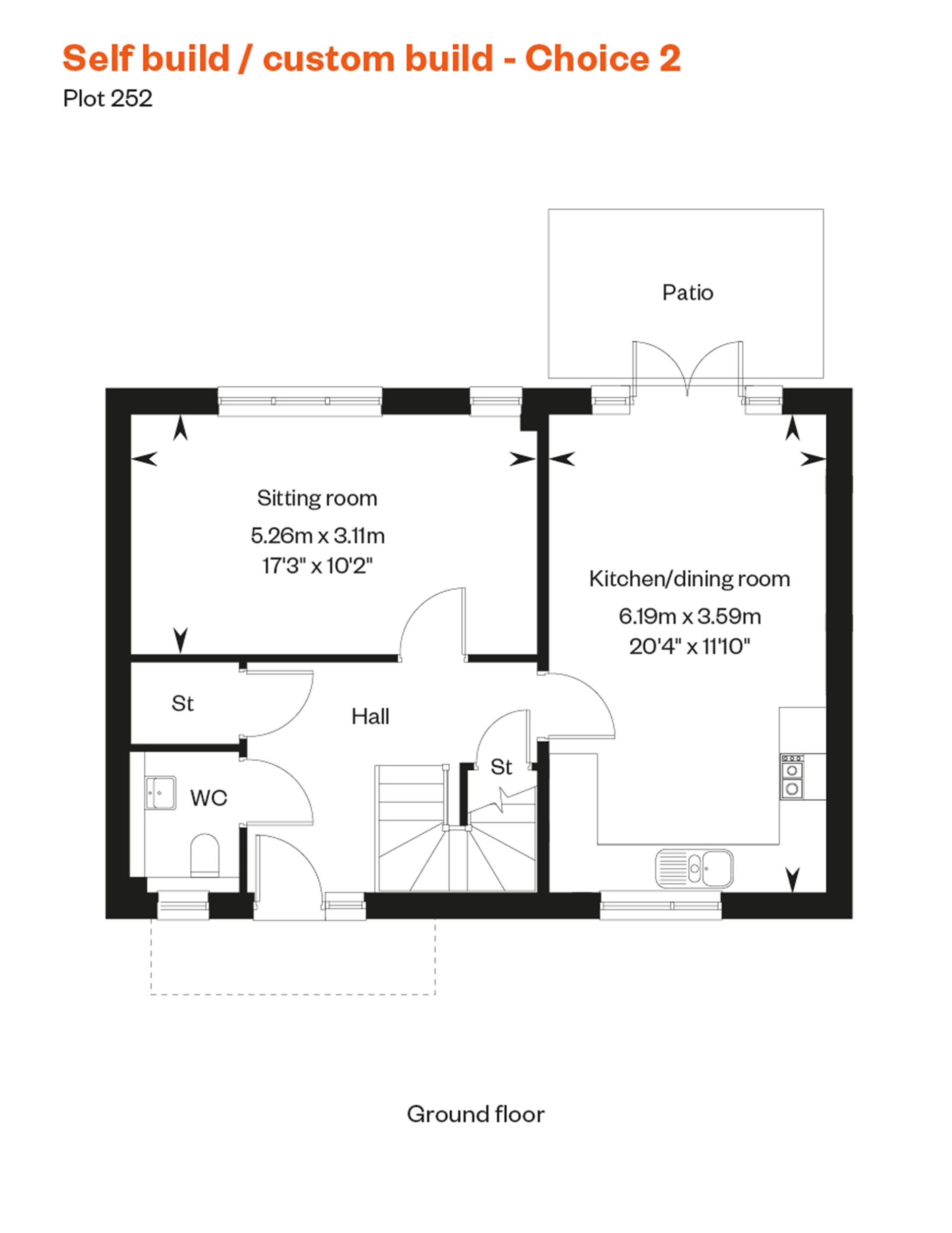 "The Westbrook Detached" at Aarons Hill, Godalming GU7, 3 bedroom