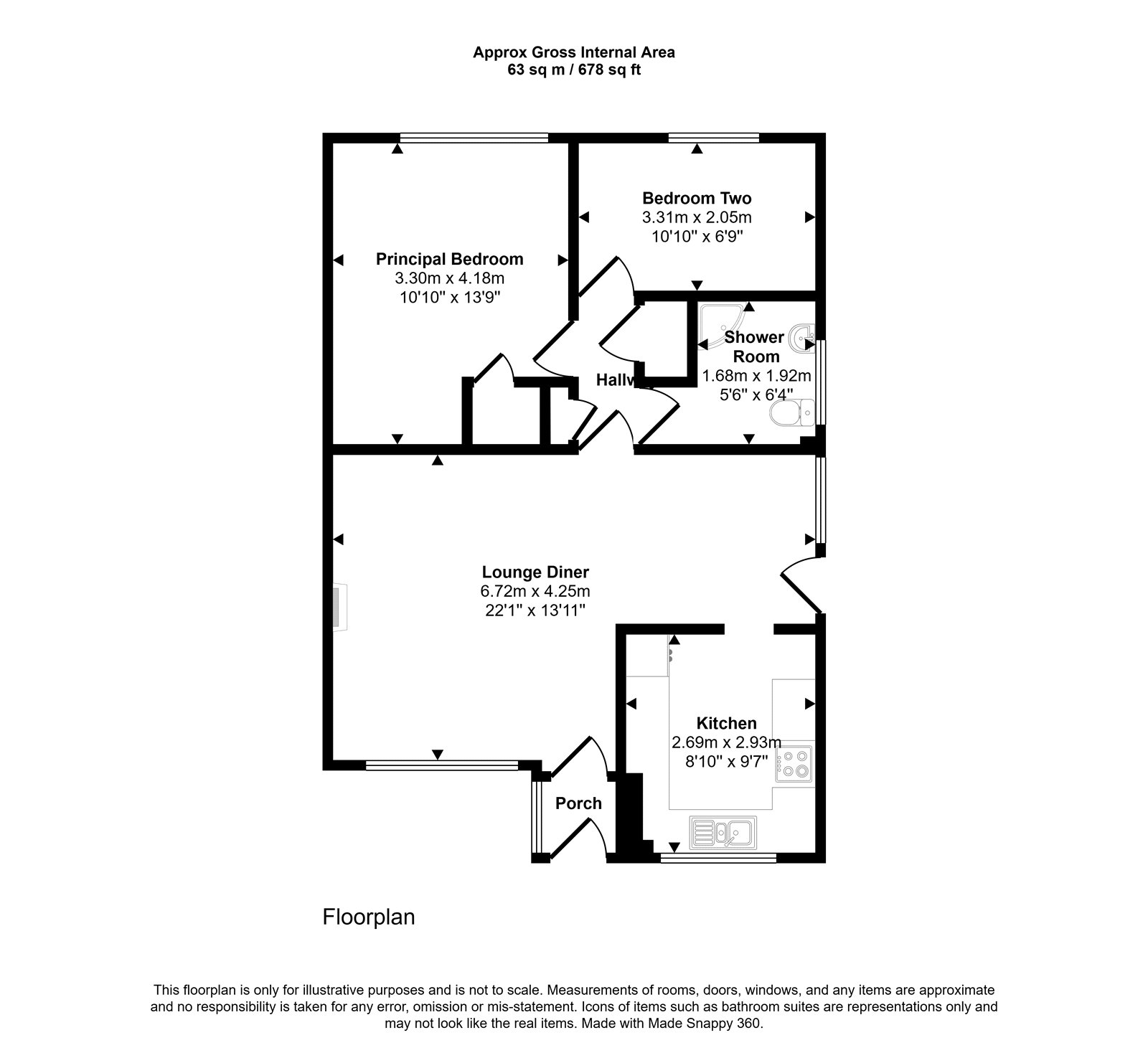 6, Leighton Park Road, Westbury floorplan