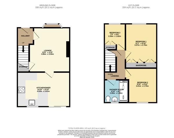 7, Mill Lane, Pontefract floorplan