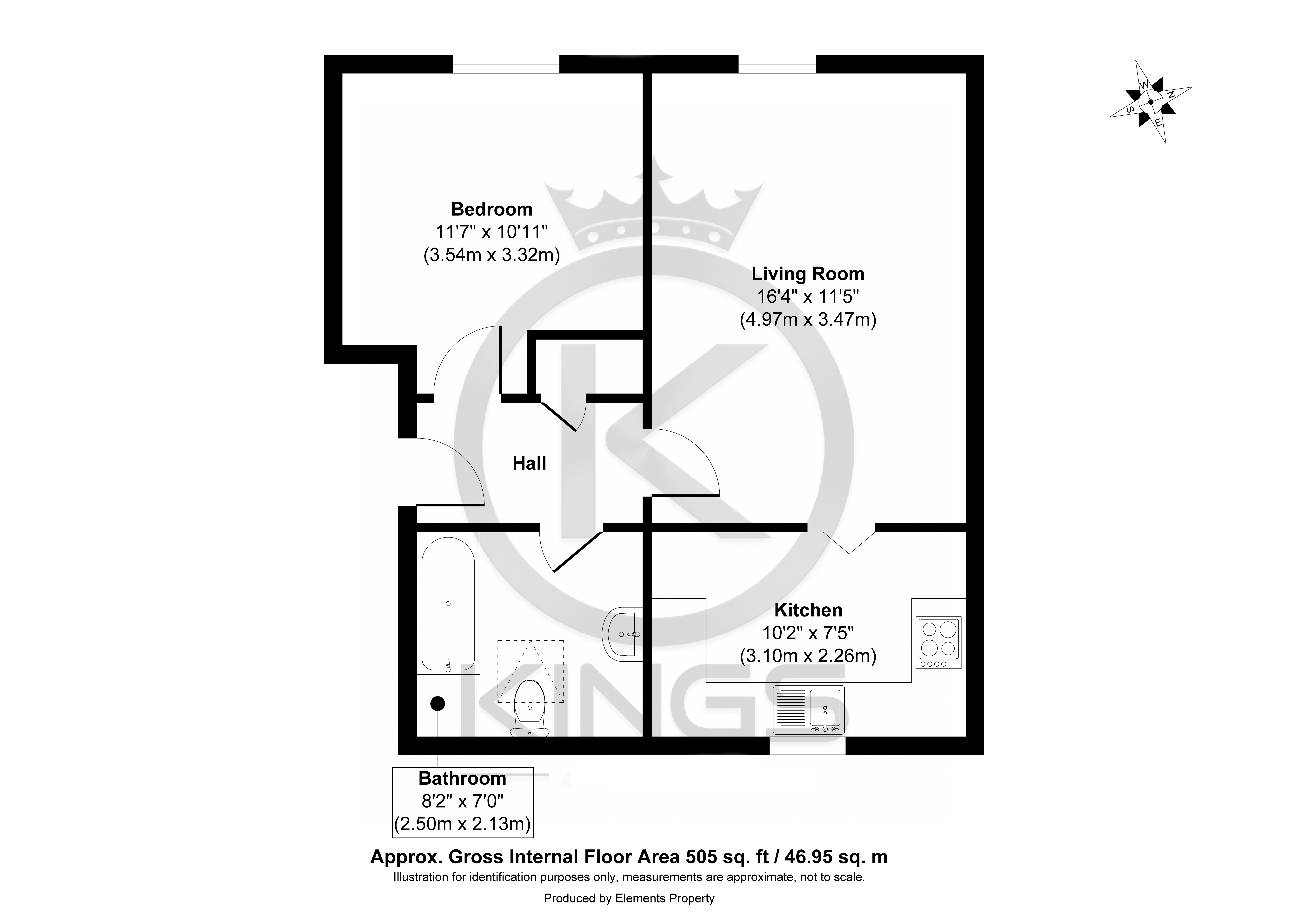 Flat 5, Twin Oaks, 306a, Spring Road, Southampton floorplan