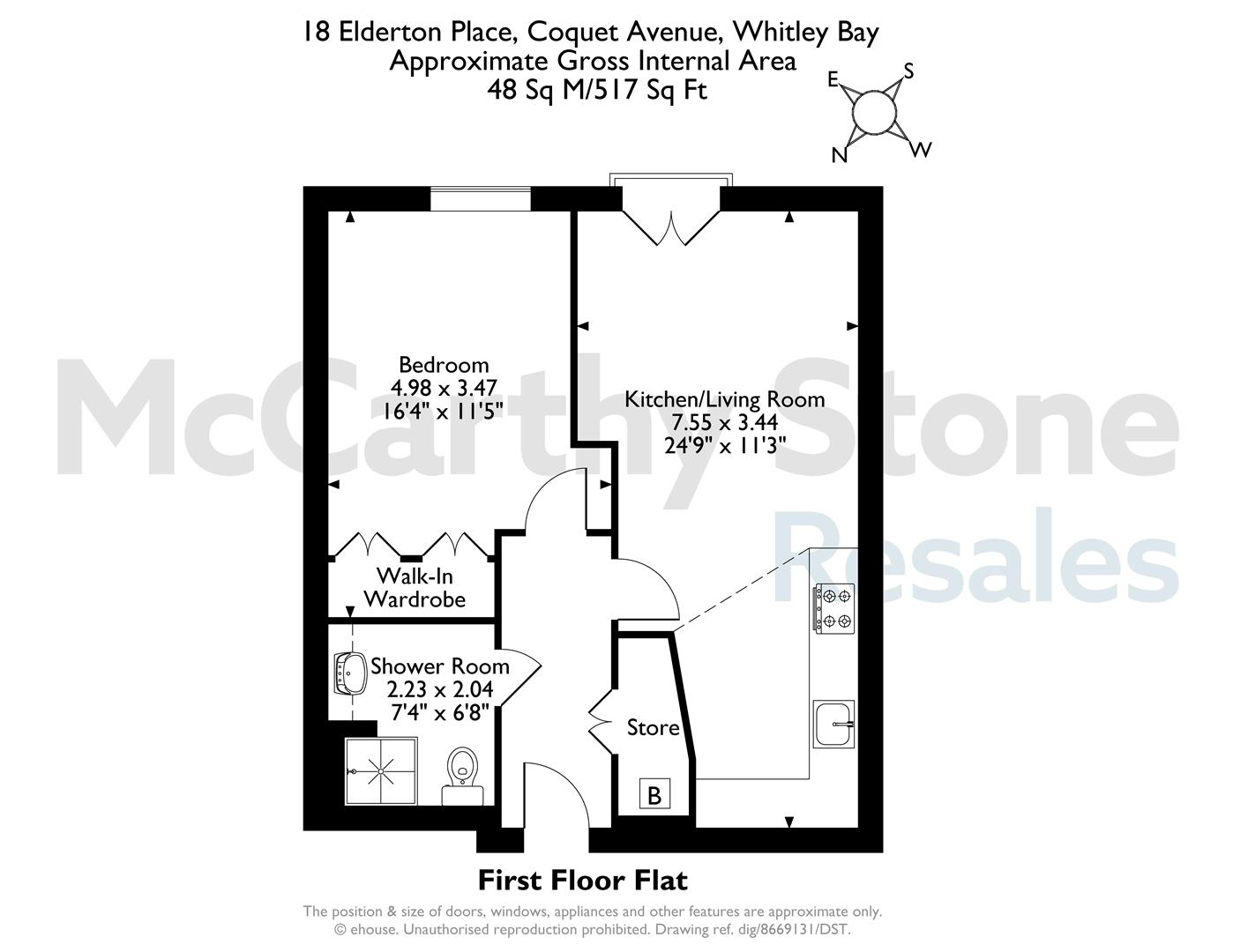 18 Elderton Place, Coquet Avenue, Whitley Bay floorplan