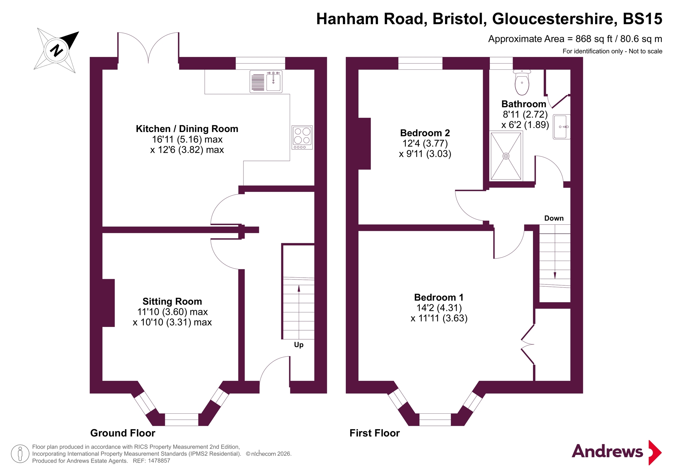 96, Hanham Road, Gloucestershire floorplan