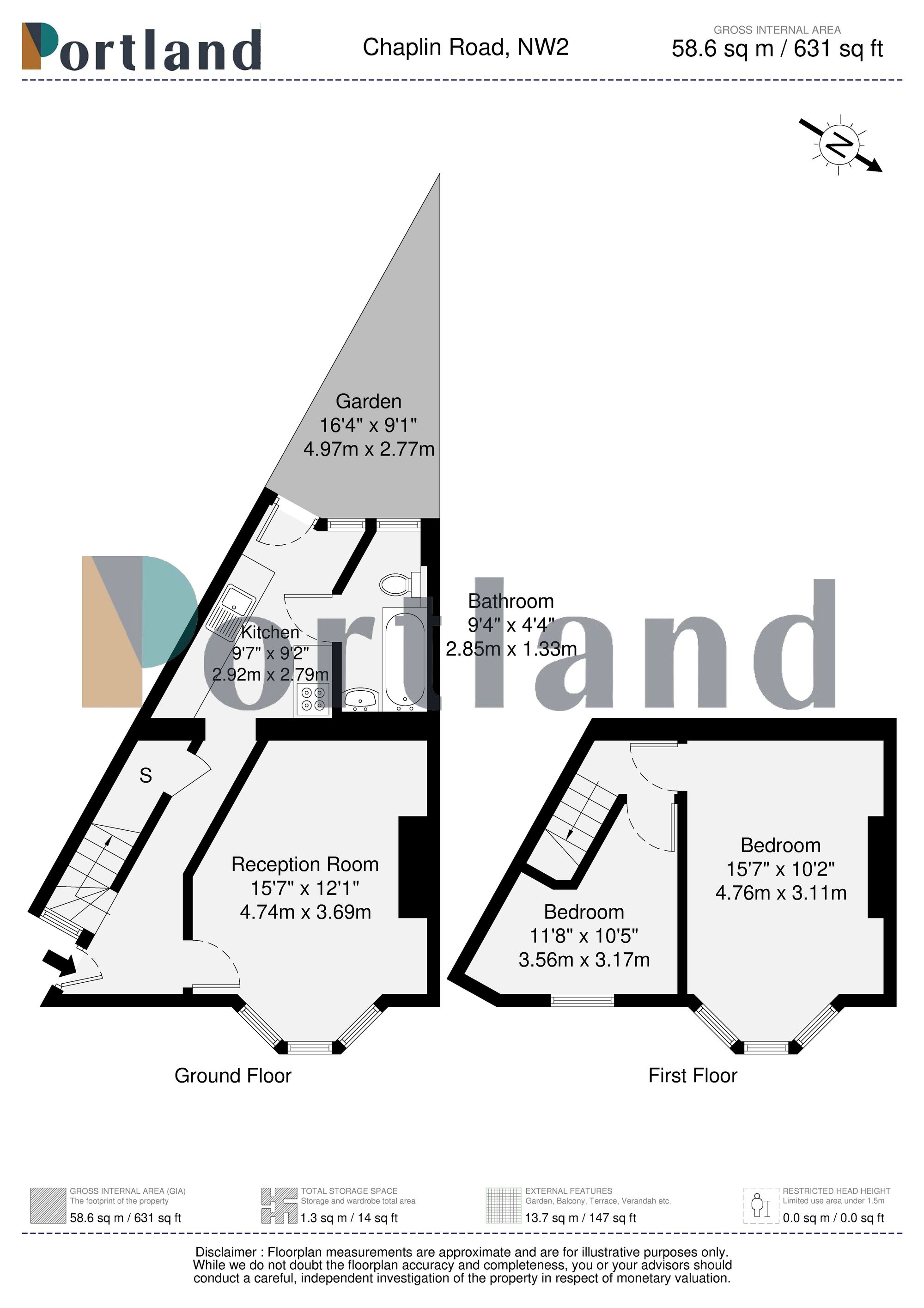 2b Chaplin Road, London floorplan